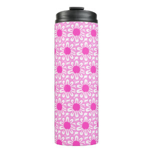 Garrafa Térmica Padrão floral fofo de fundo