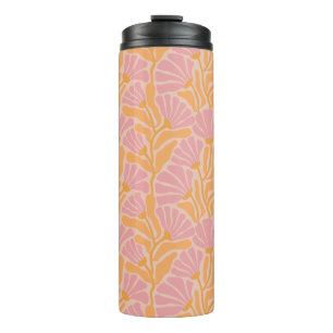 Garrafa Térmica Padrão Floral Moderno do meio século