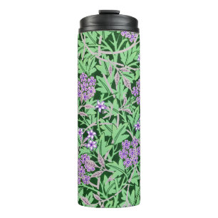 Garrafa Térmica Padrão Floral Roxo Bonito