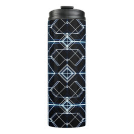 Garrafa Térmica Padrão Futurístico de Grelha Neon