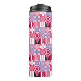 Garrafa Térmica padrão geométrico de impressão