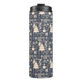 Garrafa Térmica Padrão geométrico de Natal