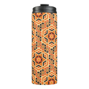 Garrafa Térmica Padrão geométrico do chão italiano, mosaico de vin