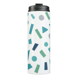 Garrafa Térmica Padrão Geométrico Retroativo - Design de Estilo Me
