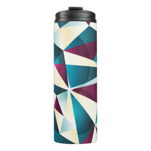 Garrafa Térmica Padrão geométrico sem costura. Ilustração de V