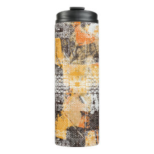 Garrafa Térmica Padrão Geométrico Tribal de Boho