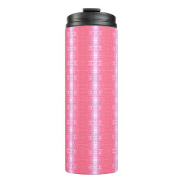 Garrafa Térmica Padrão Gráfico de Listras Verticais Rosa Neon Abst