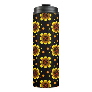 Garrafa Térmica Padrão Groovy 70s Flor de Margarida Poderoso