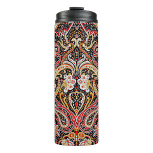 Garrafa Térmica padrão índio paisley tradicional
