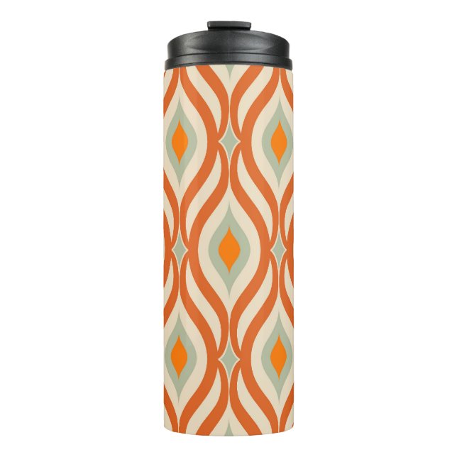 Garrafa Térmica Padrão Invisível do Estilo Sessenta Retroativo (Frente)