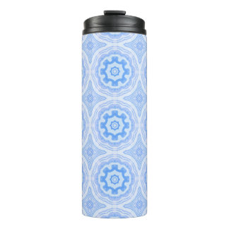 Garrafa Térmica Padrão Kaleidoscópio Azul