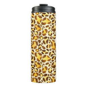 Garrafa Térmica Padrão leopardo sem costura de aquarelas