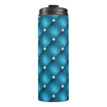 Padrão Luxuoso de Tuftagem em Diamante Azul Médio