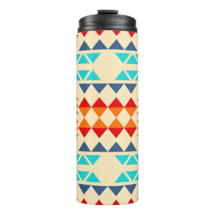 Garrafa Térmica Padrão nativo americano uniforme de rhombus e tr