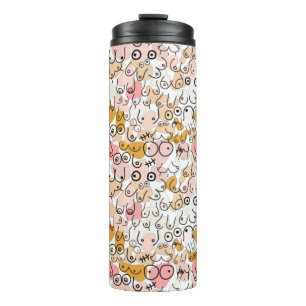 Garrafa Térmica padrão pastel neutro