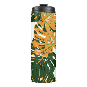 Garrafa Térmica Padrão perfeito com a floresta tropical havaiana. 