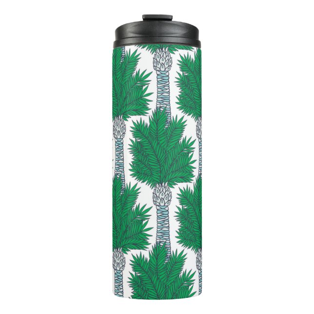 Garrafa Térmica Padrão perfeito da palmeira. (Frente)