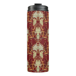 Garrafa Térmica Padrão perfeito de vinheta. Papel de parede de or