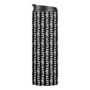 Garrafa Térmica Padrão preto/branco de "igualdade" Tumbler térmi
