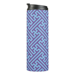 Garrafa Térmica Padrão Sayagata, Japonês, Roxo e Azul