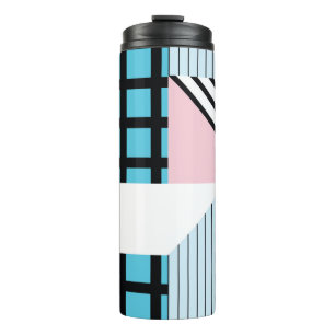 Garrafa Térmica Padrão sem costura com formas geométricas de abs