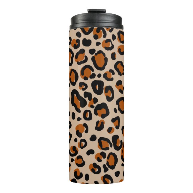 Garrafa Térmica Padrão sem costura de peles de leopardo (Frente)