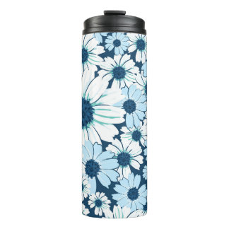 Garrafa Térmica Padrão sem costura floral/padrão textual de flor, 