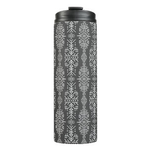 Garrafa Térmica padrão sem costura vintage em estilo étnico. Cri