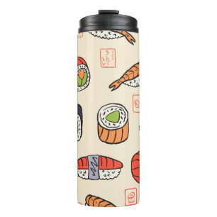 Garrafa Térmica padrão sushi sem costura
