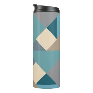 Garrafa Térmica Padrão Tangram azul