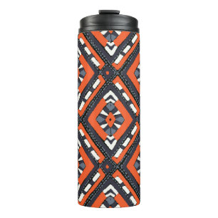 Garrafa Térmica Padrão tribal colorido sem costura