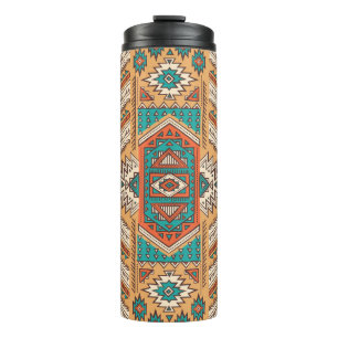 Garrafa Térmica Padrão tribal, perfeito para decoração.