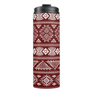 Garrafa Térmica Padrão tribal vintage de ilustração sem descontinu