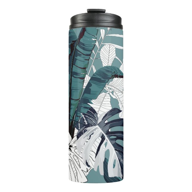 Garrafa Térmica Padrão tropical uniforme, modesto, com tropica (Frente)