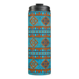 Garrafa Térmica Padrão Turquesa de Picos da Montanha do Sudoeste