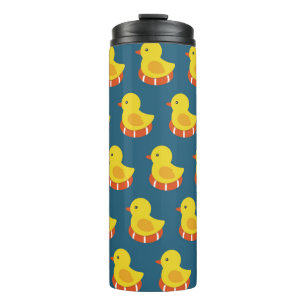 Garrafa Térmica padrão uniforme de pata de borracha amarela. Vinta