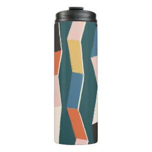 Garrafa Térmica padrão uniforme de zag de abstrato zig, irr pinta
