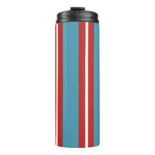 Garrafa Térmica Padrão Vermelho e Azul Strike Modern Design