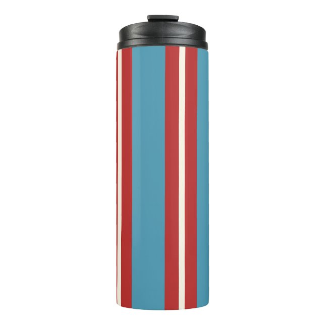 Garrafa Térmica Padrão Vermelho e Azul Strike Modern Design (Frente)