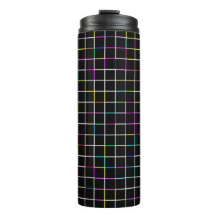 Garrafa Térmica Padrão Vinculado ao Quadrado Multicolorido