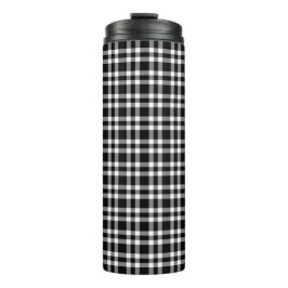 Garrafa Térmica Padrão Xadrez Preto Branco