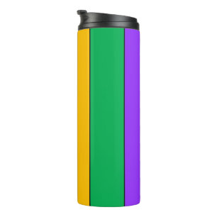 Garrafa Térmica Padrões de distribuição de cores do Mardi Gras