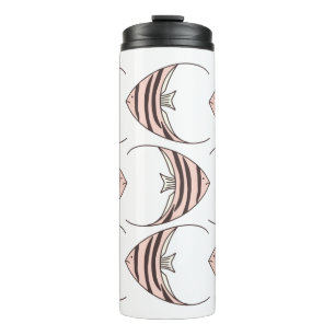 Garrafa Térmica Padrões de Peixe Rosa-Bonito