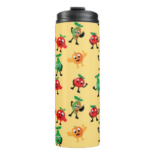Garrafa Térmica padrões design com forma de caracter de fruta fofo