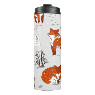 Garrafa Térmica Padrões Ingleses De Raposas