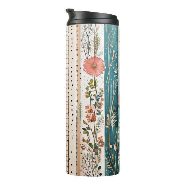 Garrafa Térmica Padrões mistos shabby chic (Rotação à direita)