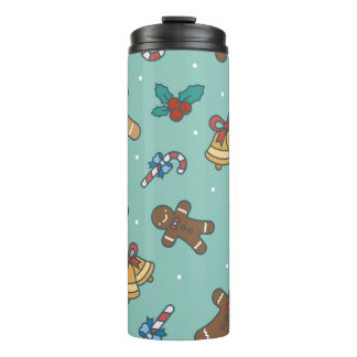 Garrafa Térmica Padrões sem costura de natal