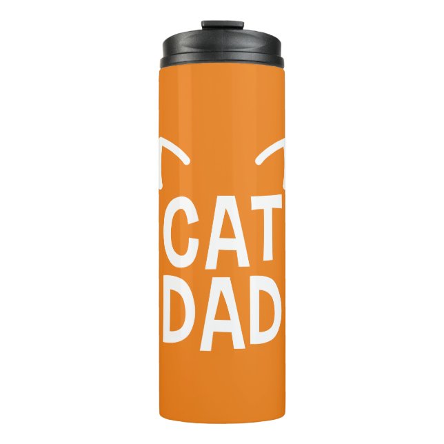 Garrafa Térmica Pai De Gato Com Ouvidos E Sussurros (Frente)