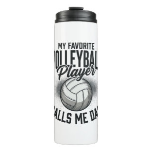 Garrafa Térmica Pai de Volei Meu Jogador Favorito Me Chama de Pai