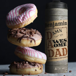 Garrafa Térmica Pai Incrível, Nome Personalizado Ocupado Ocidental